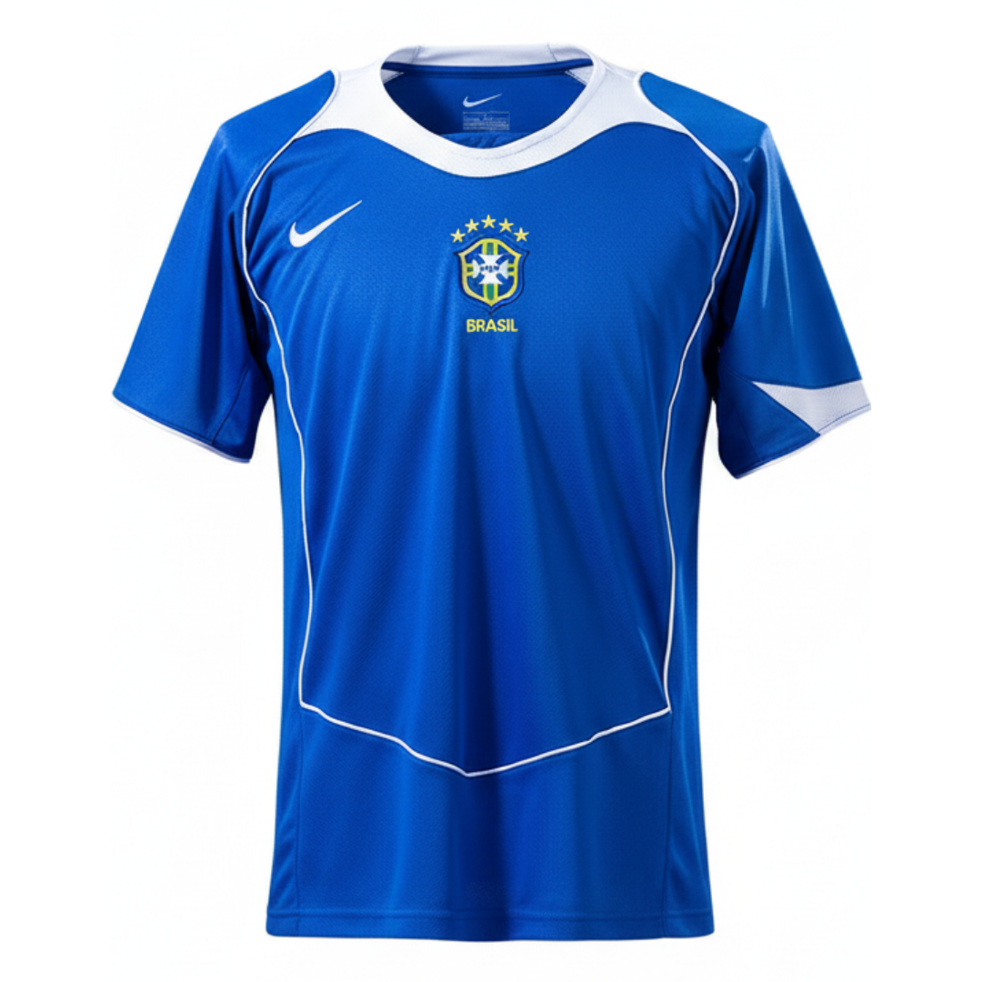 Camisa Seleção Brasileira II 2004 - Retrô Nike - Azul