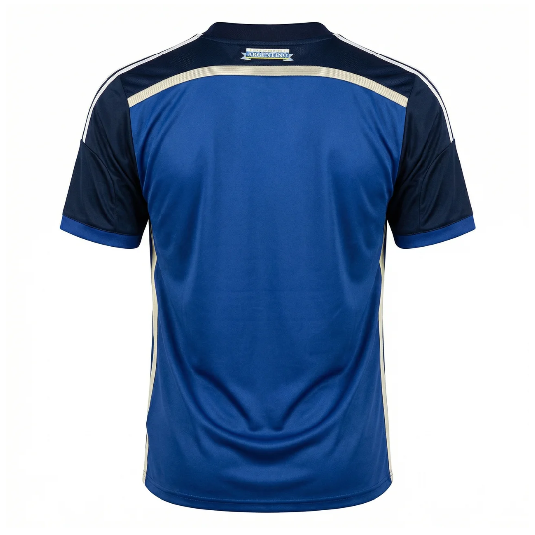 Camisa Seleção da Argentina II 2014 - Retrô Adidas - Azul com detalhes em bege e branco
