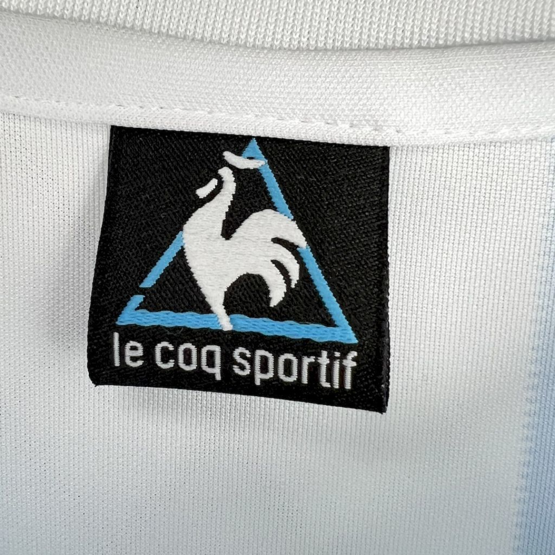 Camisa Seleção da Argentina I 1986 - Retrô Le Coq Sportif - Branca e azul