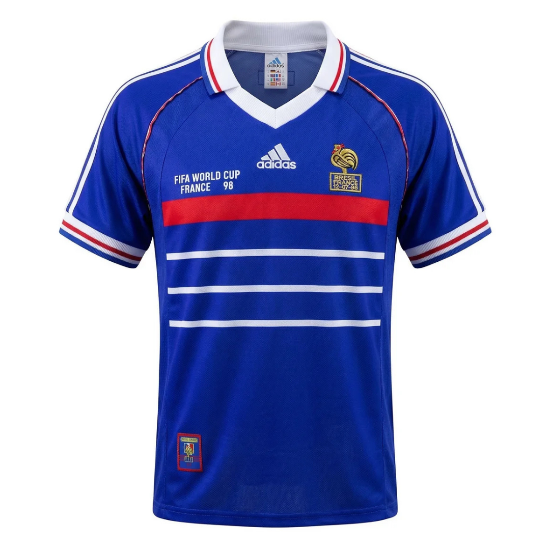 Camisa Seleção da França I 1998 - Retrô Adidas - Azul