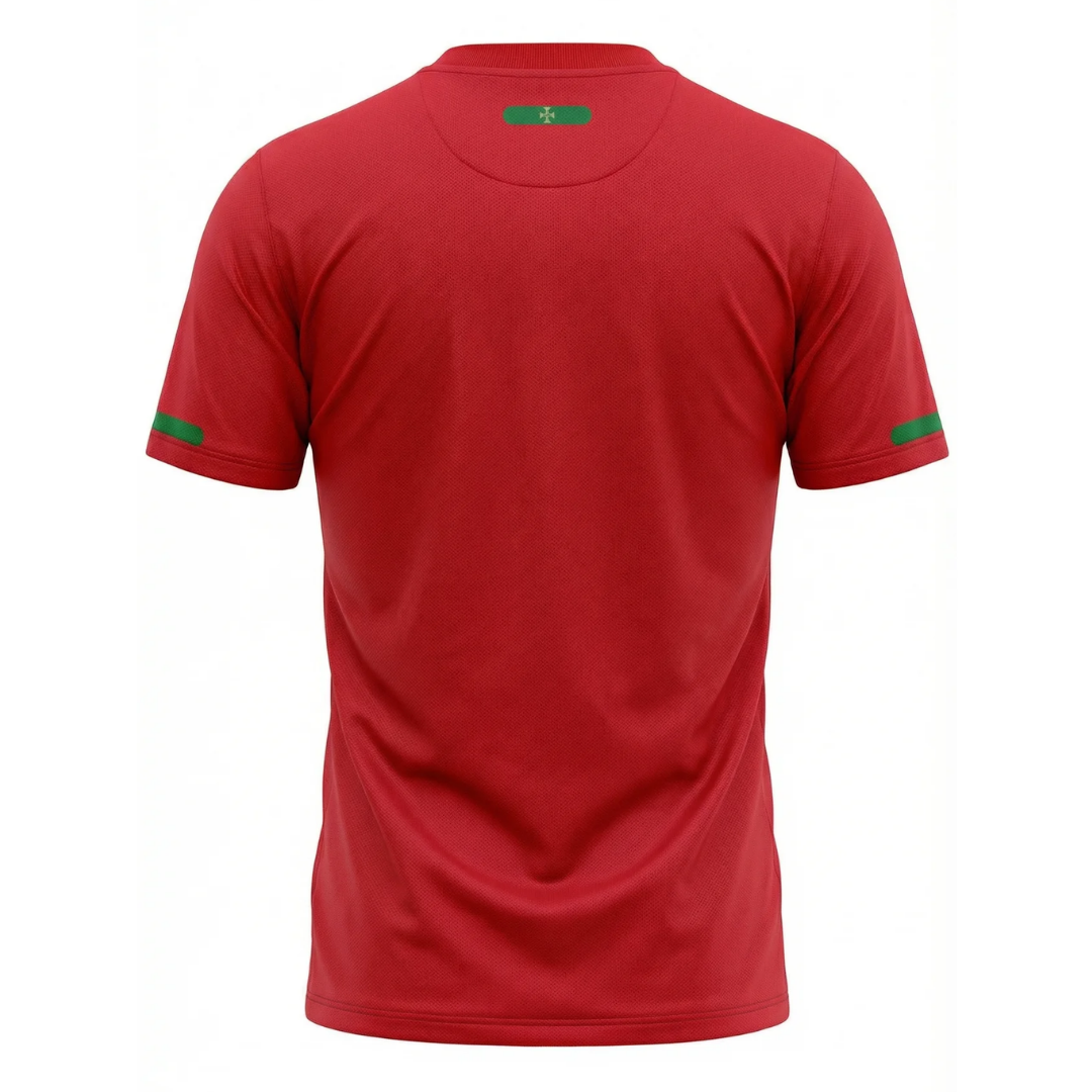 Camisa Seleção de Portugal I 2010 - Retrô Nike - Vermelha com detalhes em verde