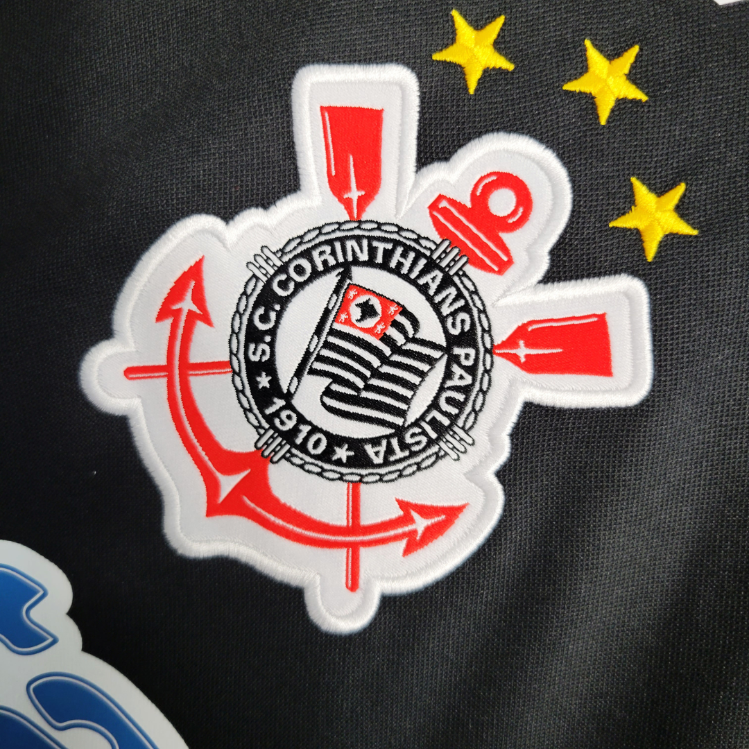 Camisa Corinthians II 2000 Mundial de Clubes - Retrô Topper Masculina - Preta