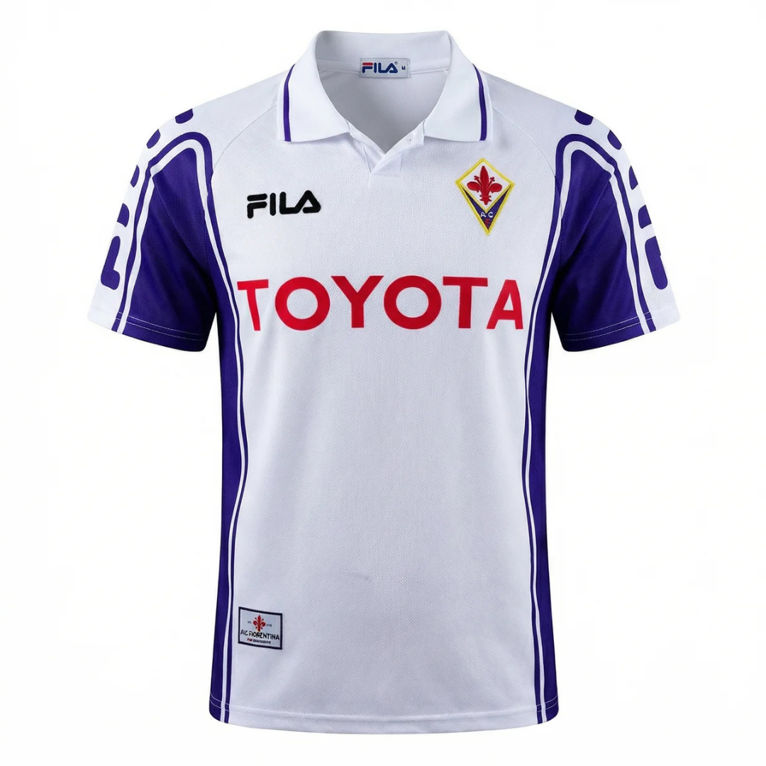 Camisa Fiorentina II 1999/2000 - Retrô Fila - Branca e roxa