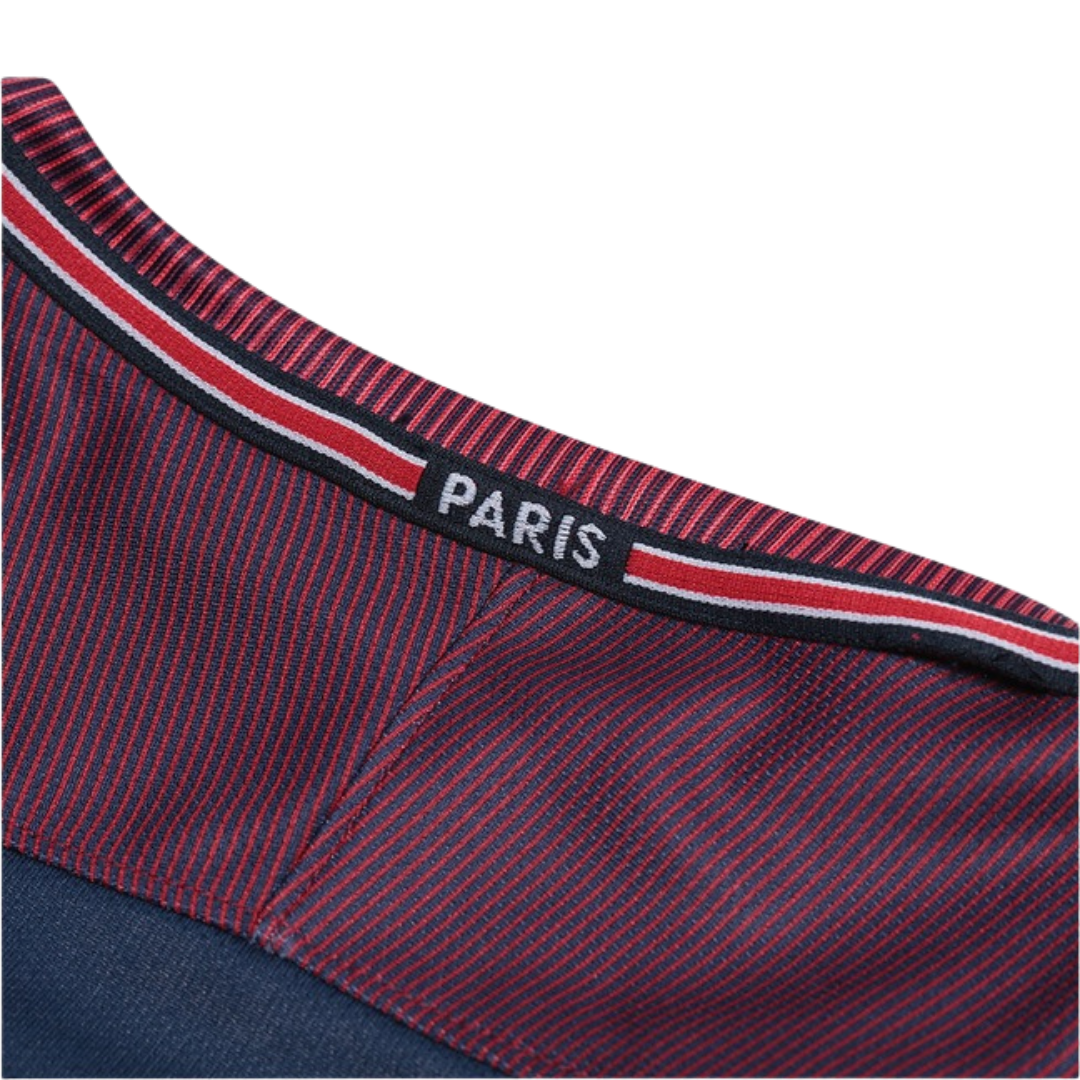 Camisa Paris Saint-Germain I 2017/2018 - Retrô Nike - Azul com detalhes em vermelho