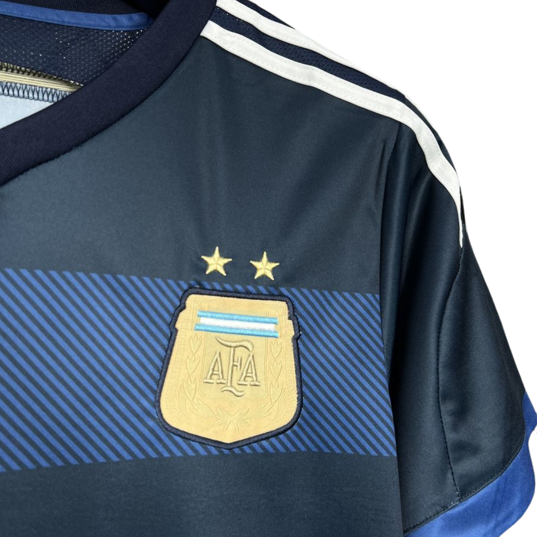 Camisa Seleção da Argentina II 2014 - Retrô Adidas - Azul com detalhes em bege e branco