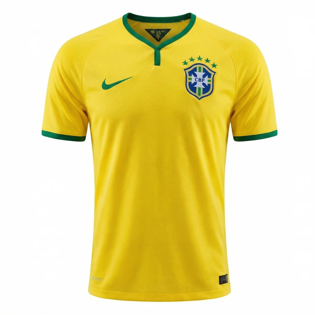 Camisa Seleção Brasileira I 2014 - Retrô Nike - Amarela