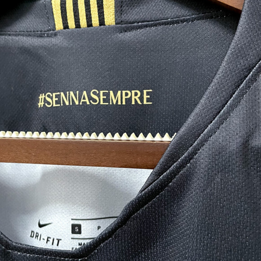 Camisa Corinthians III 2018/19 | Edição Comemorativa Ayrton Senna - Retrô Nike Masculina - Preta com detalhes dourados
