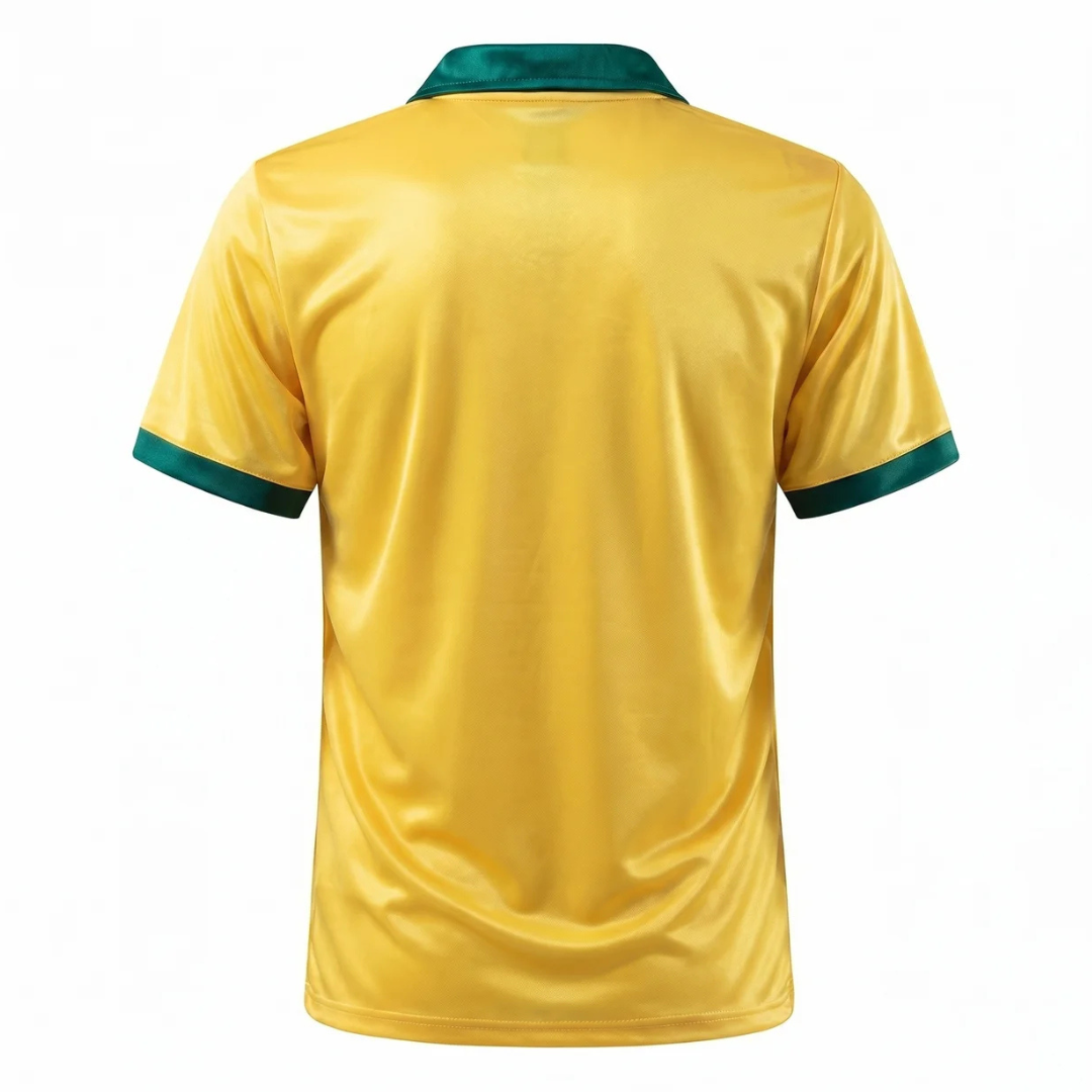 Camisa Seleção Brasileira I 1988/1990 - Retrô Topper - Amarela com gola verde