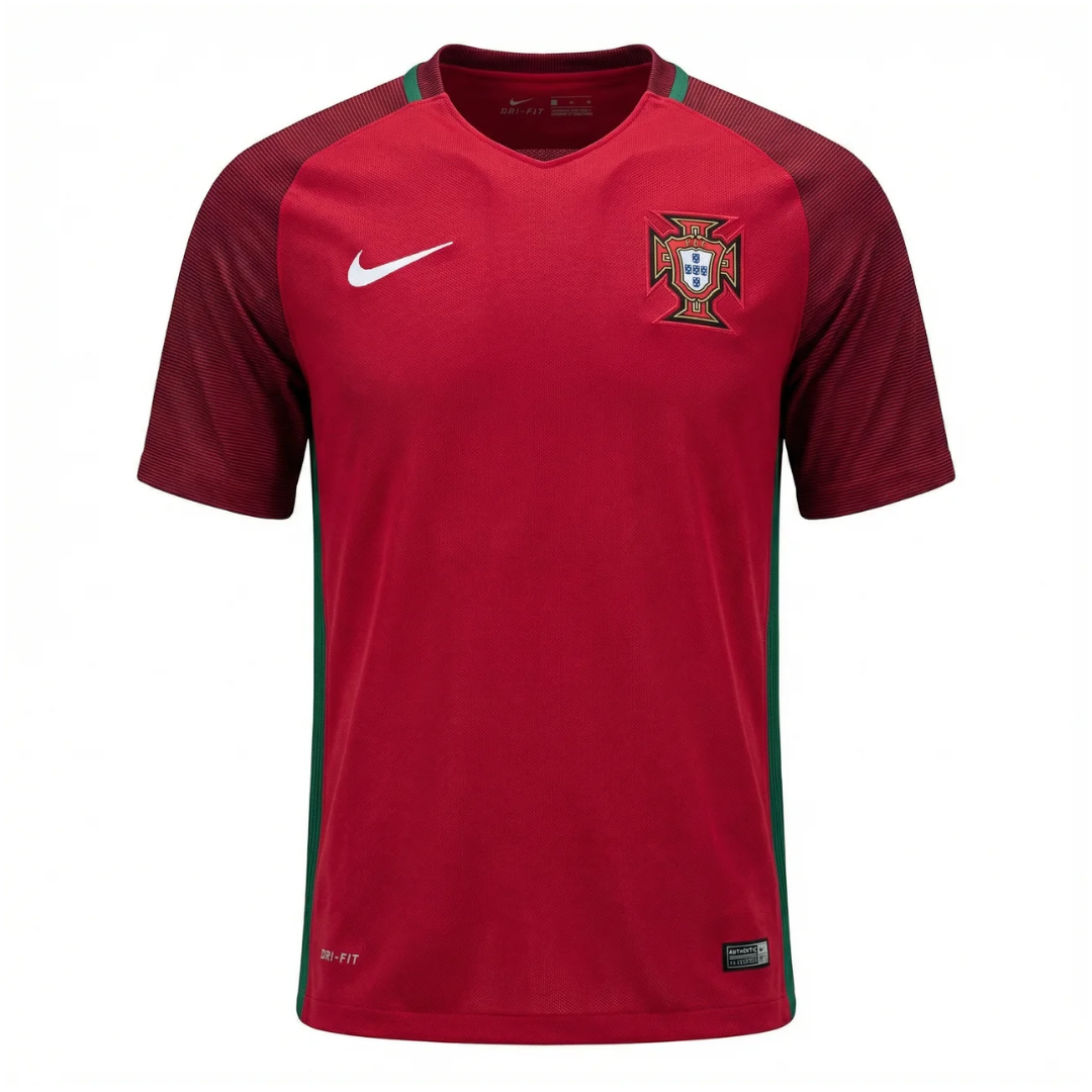 Camisa Seleção de Portugal I 2018 - Retrô Nike - Vermelha com detalhes em verde