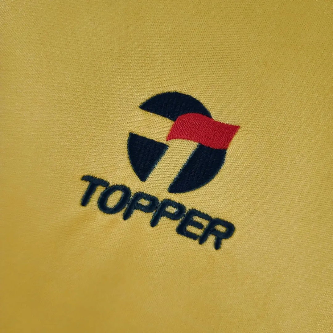 Camisa Seleção Brasileira I 1988/1990 - Retrô Topper - Amarela com gola verde