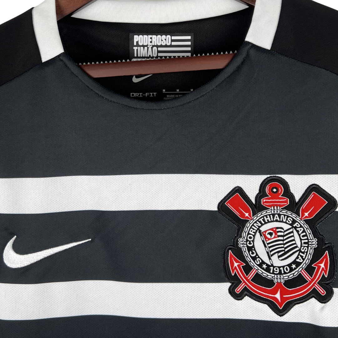 Camisa Corinthians II 2015/16 - Retrô Nike Masculina - Preta com detalhes em branco