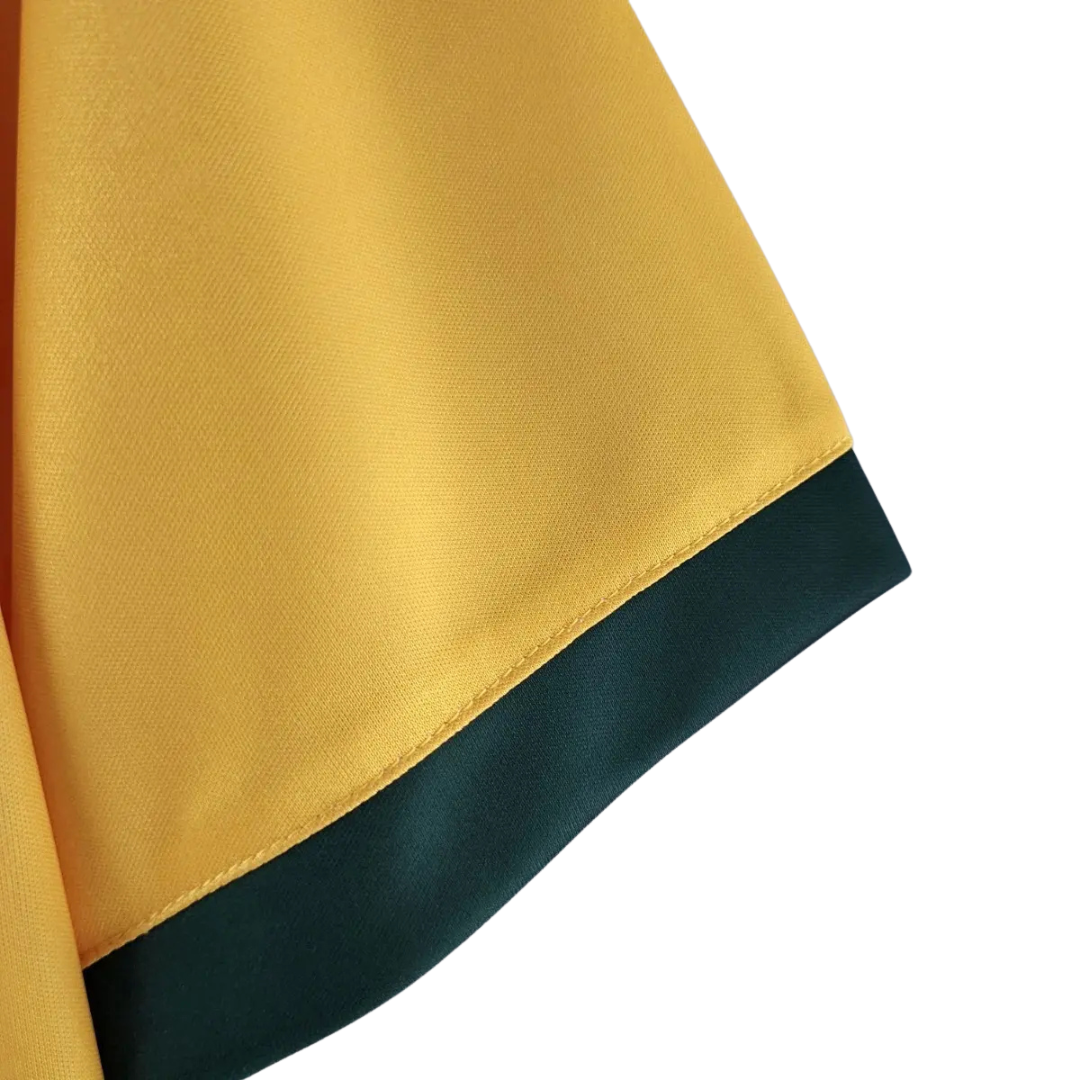Camisa Seleção Brasileira I 1988/1990 - Retrô Topper - Amarela com gola verde