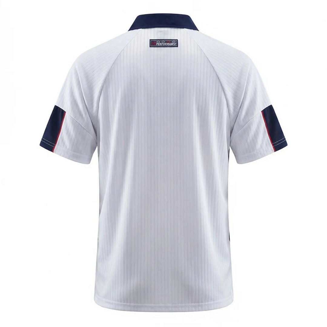 Camisa Seleção da Inglaterra I 1998 - Retrô Umbro - Branca com detalhes em azul e vermelho