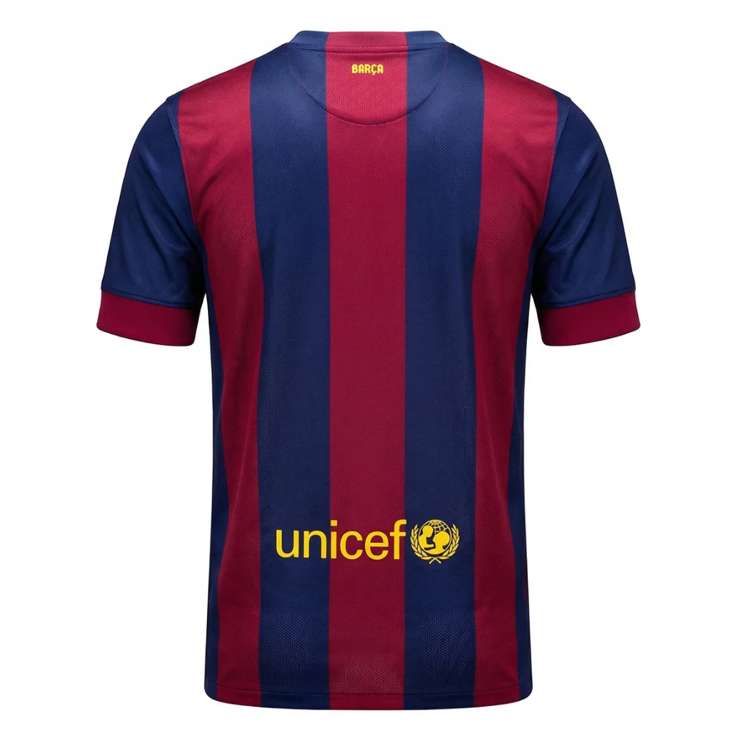 Camisa Barcelona I 2014/2015 - Retrô Nike - Azul e Grená