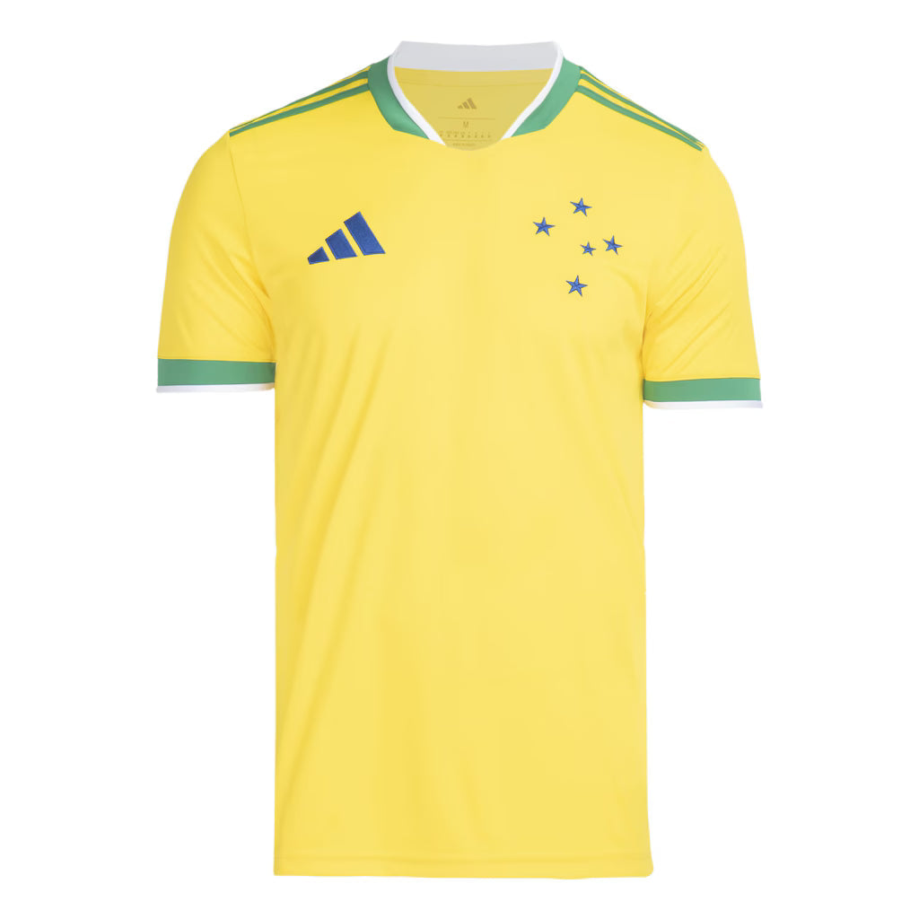 Camisa Cruzeiro Edição Especial Copa do Mundo 2026 - Torcedor Masculina Verde e Amarela