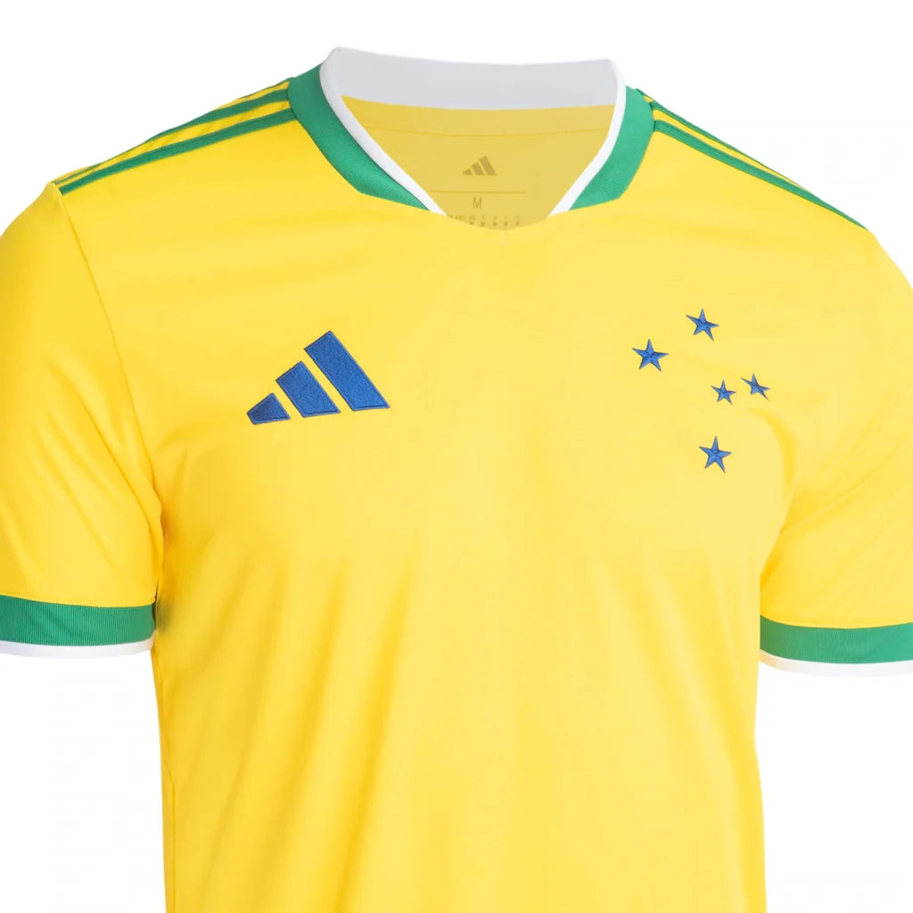 Camisa Cruzeiro Edição Especial Copa do Mundo 2026 - Torcedor Masculina Verde e Amarela