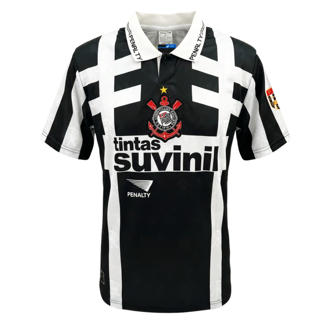 Camisa Corinthians III 1992 - Retrô Penalty Masculina - Preta com detalhes em branco