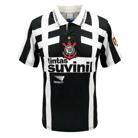 Camisa Corinthians III 1992 - Retrô Penalty Masculina - Preta com detalhes em branco