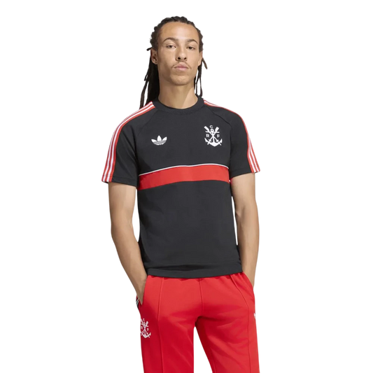 Camisa Flamengo Originals 2 Trefoil 2026/2027 - Torcedor Masculina Preta [PRÉ-VENDA]