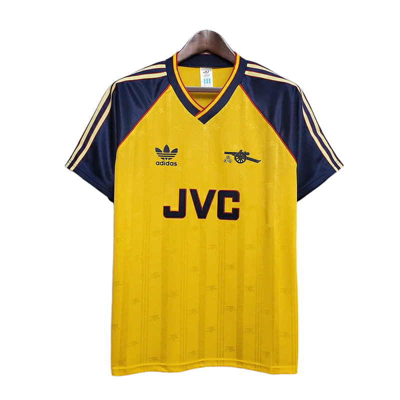Camisa Arsenal 1989/1991 - Retrô Adidas - Amarela com detalhes em azul