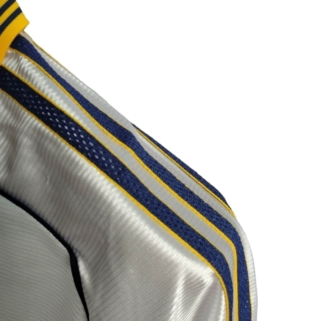 Camisa Real Madrid I 1998/2000 - Retrô Adidas - Branca com detalhes em azul e amarelo