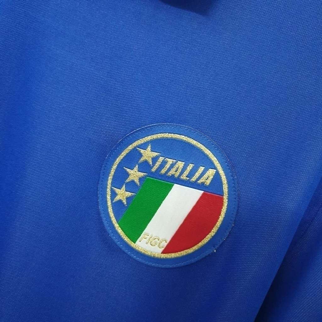 Camisa Seleção da Itália 1990 - Retrô Diadora - Azul