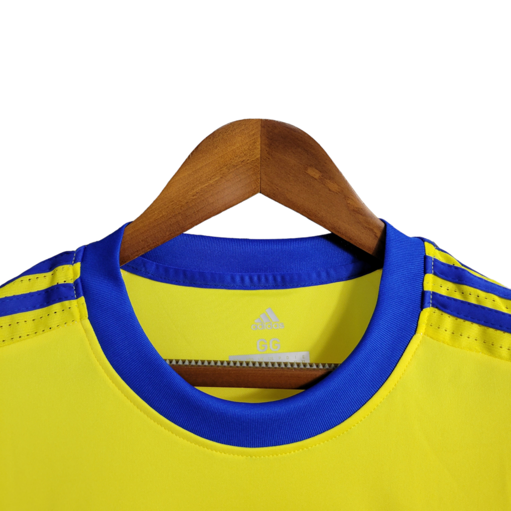 Camisa Flamengo II 2017 - Retrô Adidas - Amarela com detalhes em azul