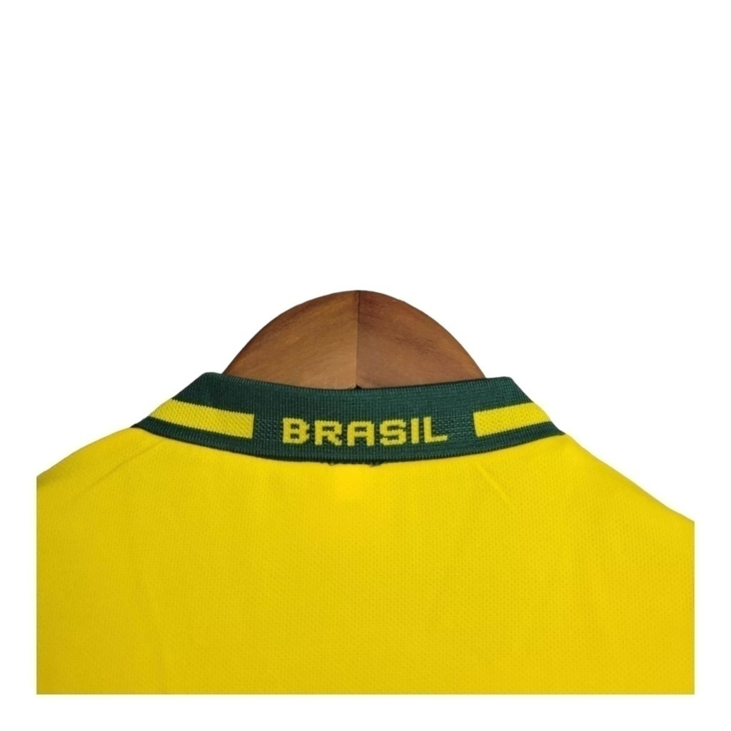 Conjunto Infantil Seleção Brasileira 1994 - Retrô Umbro - Amarelo