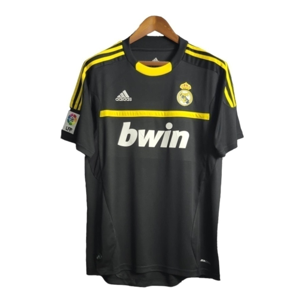 Camisa Real Madrid Goleiro 2011/2012 - Retrô Adidas - Preta com detalhes em amarelo