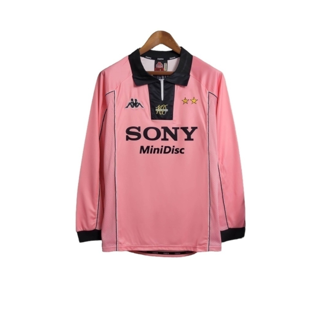 Camisa Juventus II 1997/1998 Manga Longa - Retrô Kappa - Rosa