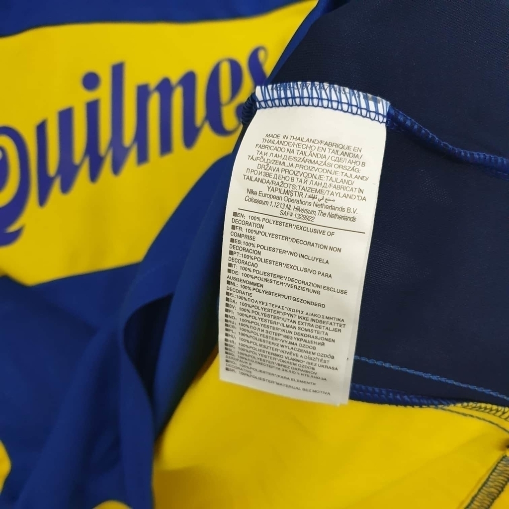 Camisa Boca Juniors 2001 - Retrô Nike - Azul com detalhes em amarelo