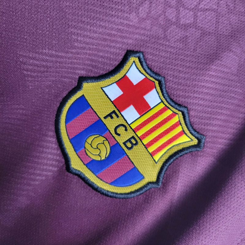 Camisa Barcelona 2018/2019 - Retrô Nike - Vinho com detalhes em laranja