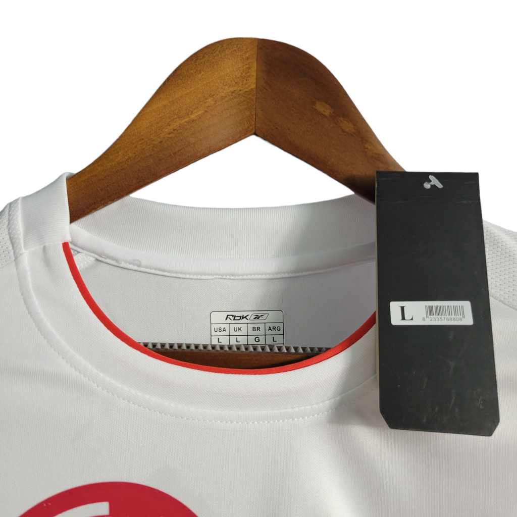 Camisa São Paulo I 2006 - Retrô Reebok - Branca com detalhes vermelho e preto