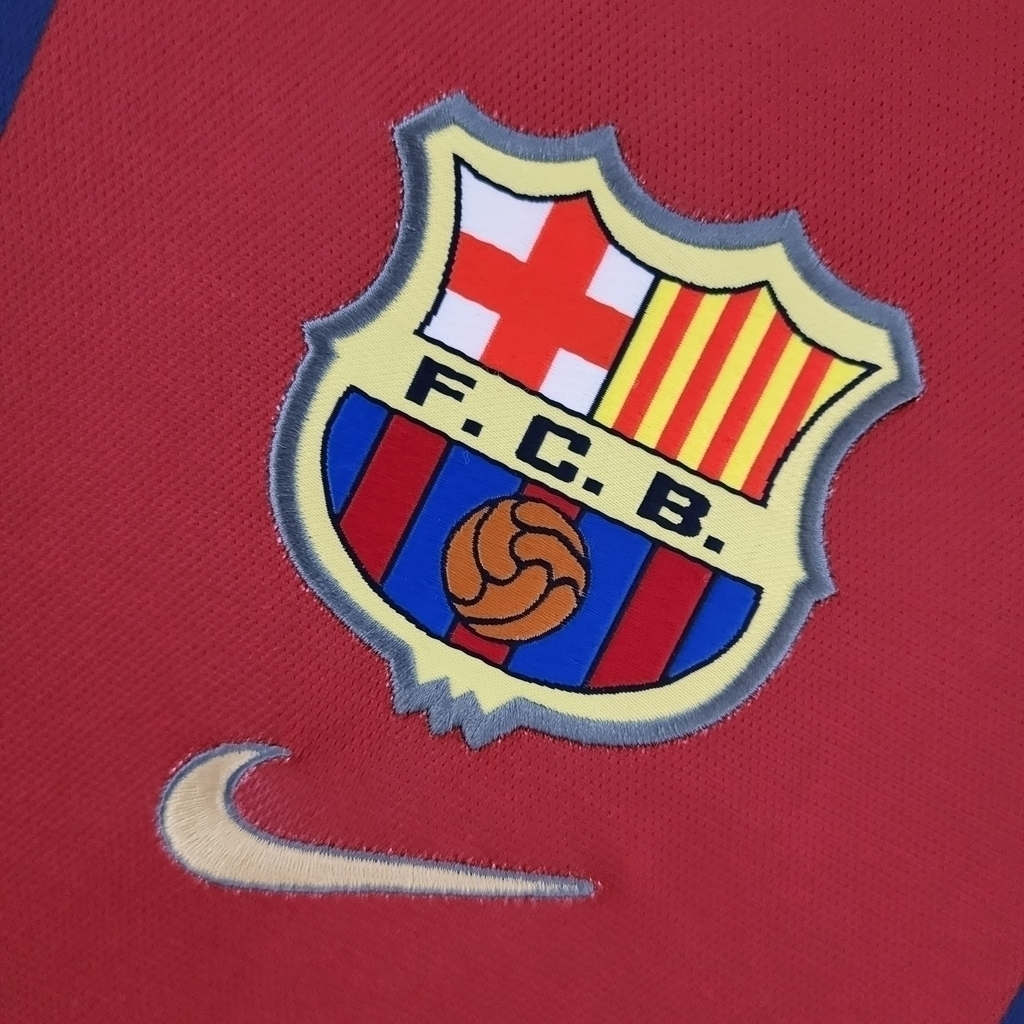 Camisa Barcelona I 1998/1999 - Retrô Nike - Azul e Grená