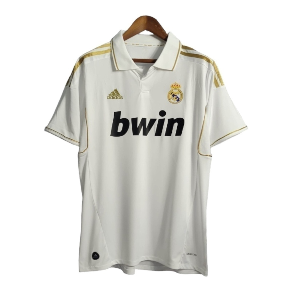 Camisa Real Madrid I 2011/2012 - Retrô Adidas - Branca com detalhes em dourado