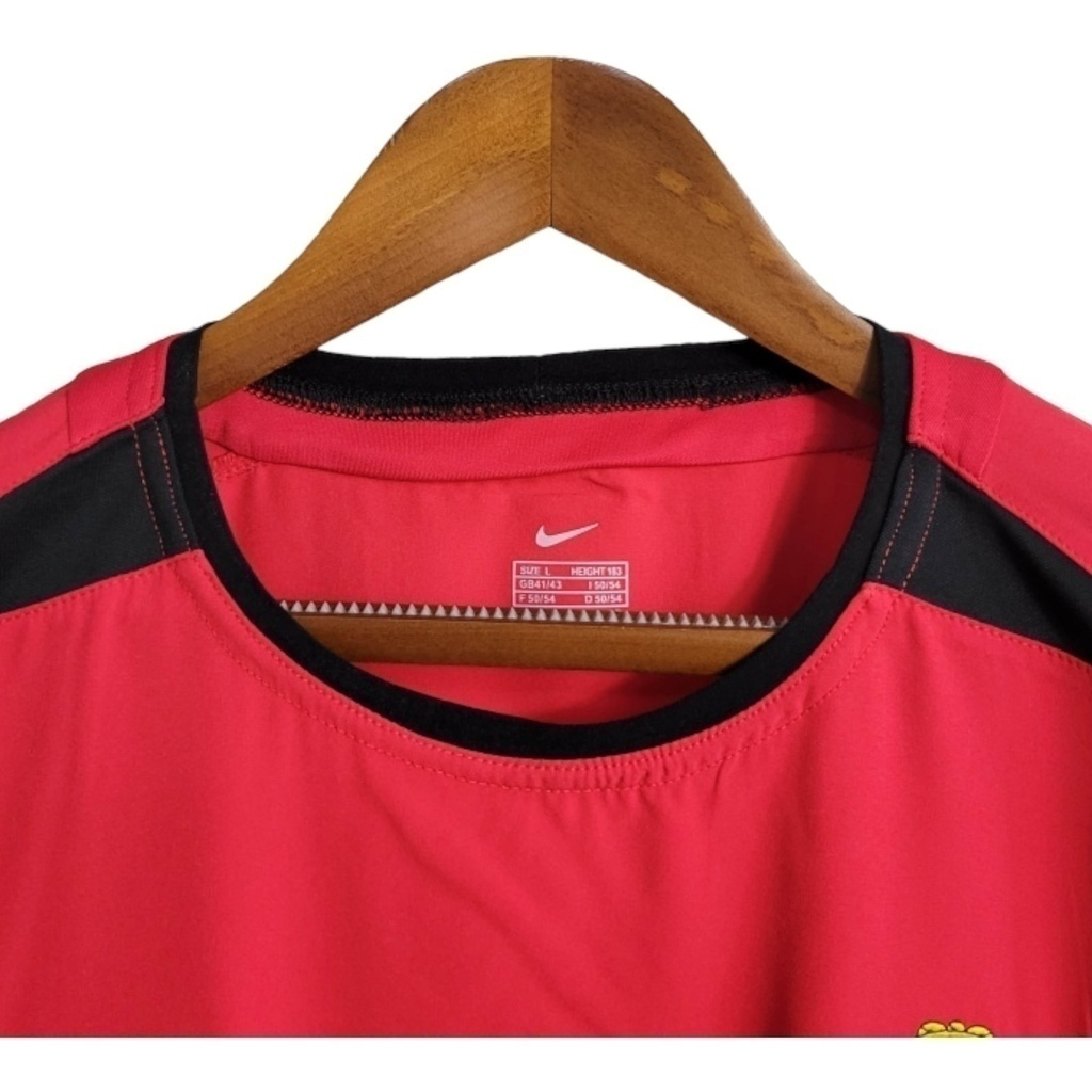 Camisa Manchester United I 2002/2004 Manga Longa - Retrô Nike - Vermelha