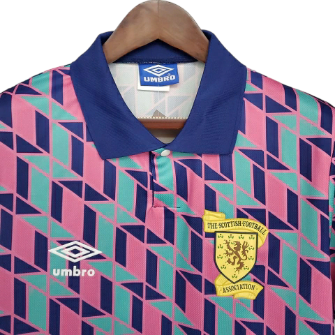 Camisa Seleção da Escócia 1988/1989 - Retrô Umbro - Rosa