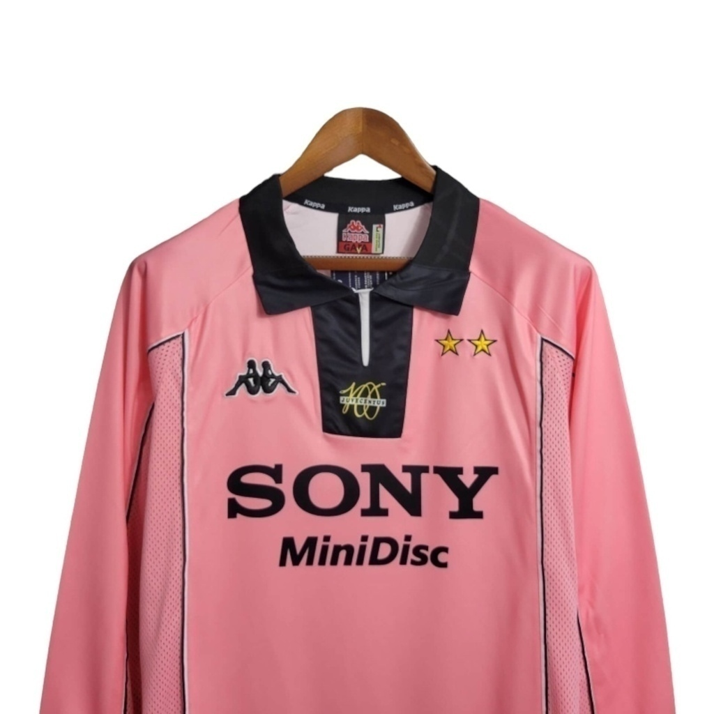 Camisa Juventus II 1997/1998 Manga Longa - Retrô Kappa - Rosa