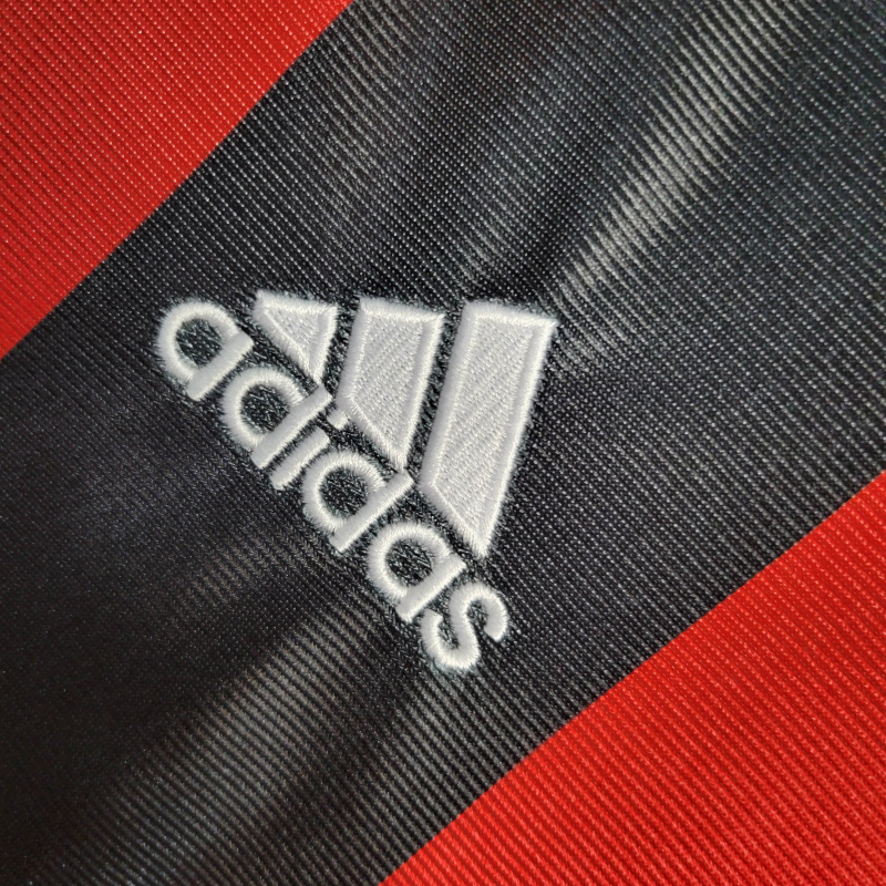 Camisa AC Milan I 1998/1999 - Retrô Adidas - Vermelha e preta