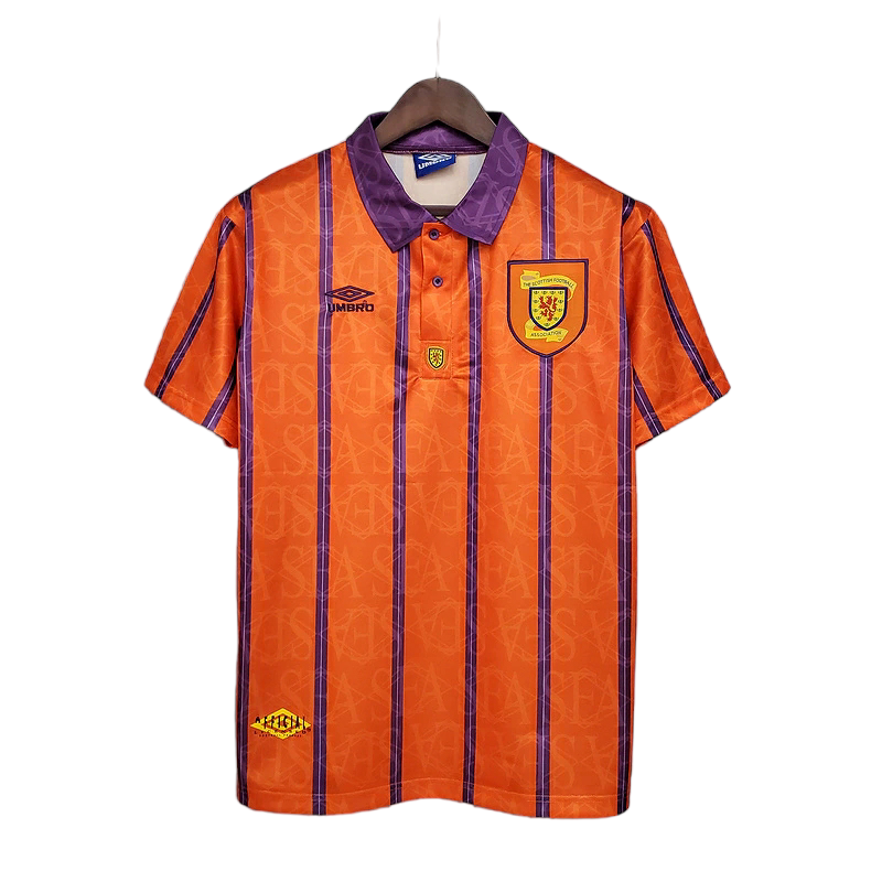 Camisa Seleção da Escócia 1994 - Retrô Umbro - Laranja