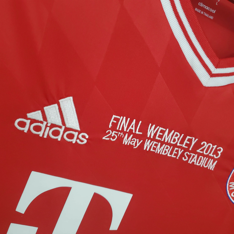 Camisa Bayern Munich I 2013/2014 Manga Longa - Retrô Adidas - Vermelha