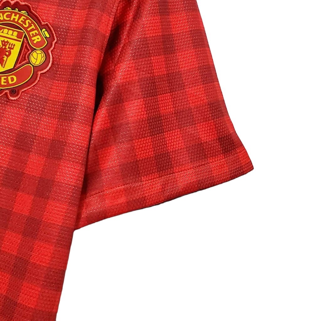 Camisa Manchester United 2012/2013 - Retrô Nike - Vermelha Xadrez