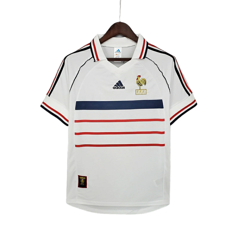Camisa Seleção da França II 1998 - Retrô Adidas - Branca