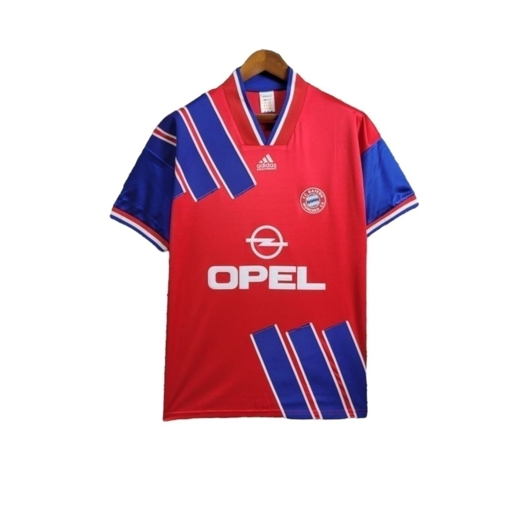 Camisa Bayern Munich I 1993/1995 - Retrô Adidas - Azul e vermelha