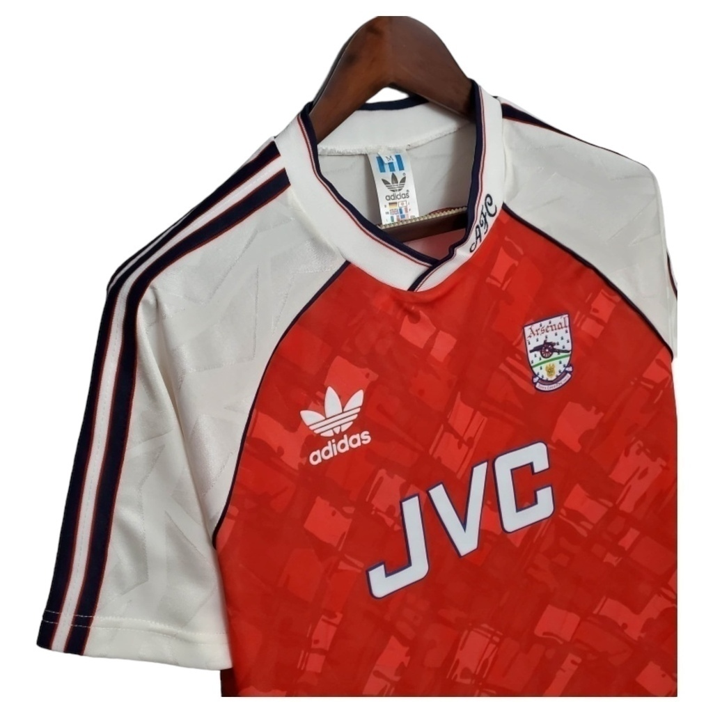 Camisa Arsenal I 1990/1992 - Retrô Adidas - Vermelha e branca