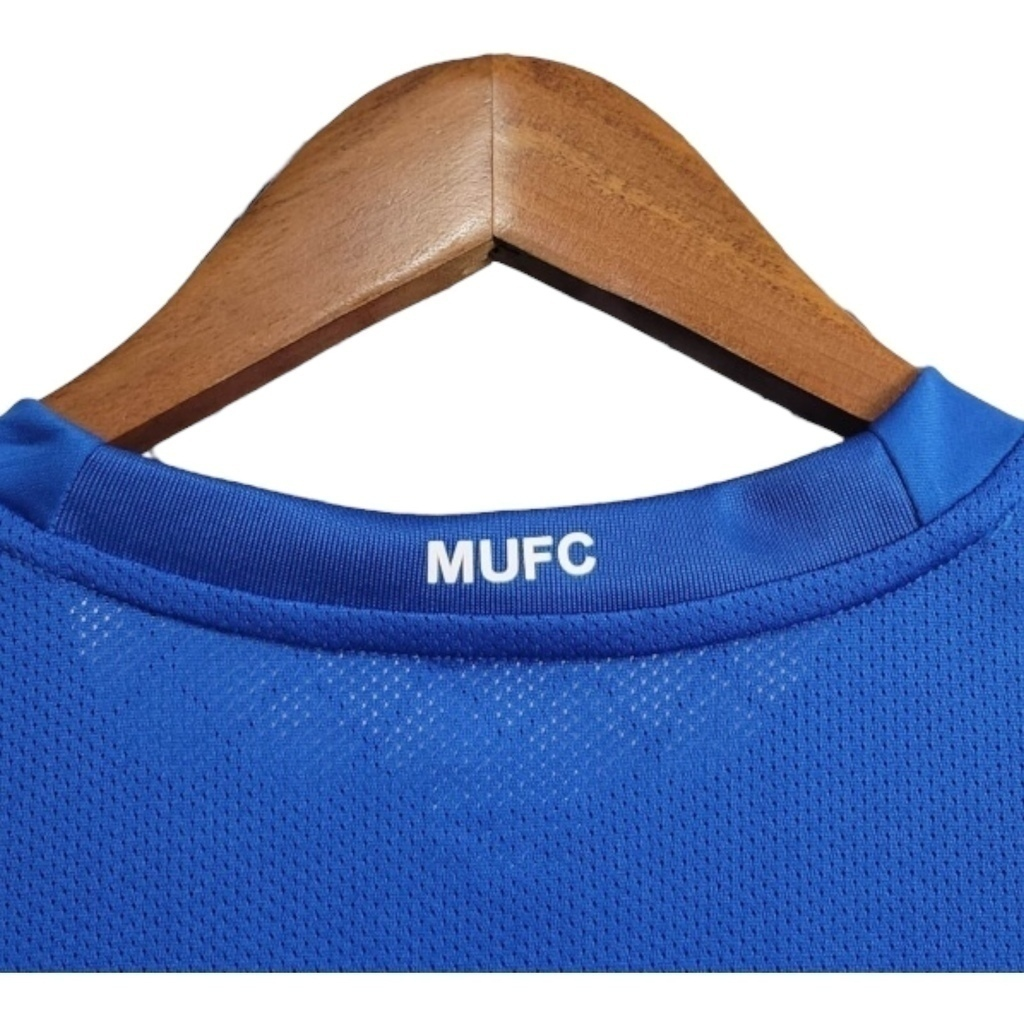 Camisa Manchester United II 2008/2009 Manga Longa - Retrô Adidas - Azul