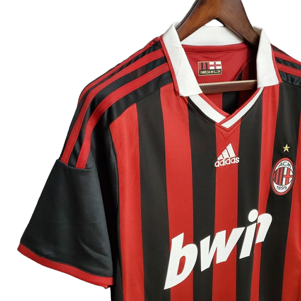 Camisa AC Milan 2009/2010 - Retrô Adidas - Vermelha e preta