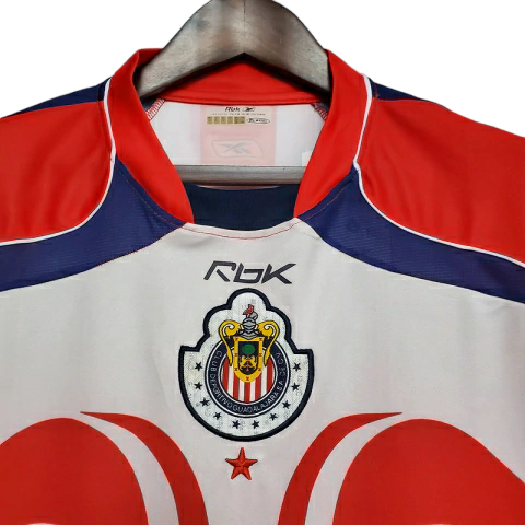 Camisa Chivas Guadalajara I 2006/2007 - Retrô Reebok - Vermelha e branca