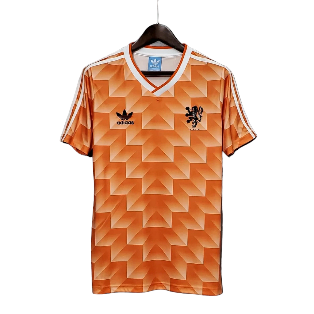 Camisa Seleção da Holanda I 1988 - Retrô Adidas - Laranja