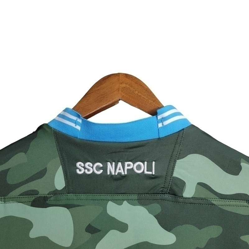 Camisa Napoli I 2013/2014 - Retrô Macron - Verde com detalhes em azul